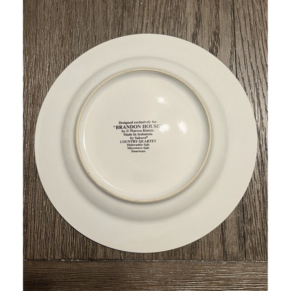 Warren Kimble Brandon House Country Quartet Red RoosterPlate Primitive Plate 8” - Picture 2 of 2